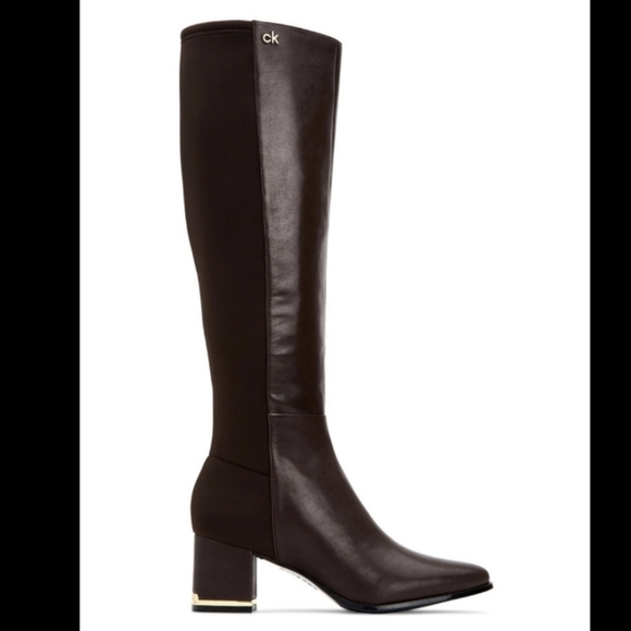 Calvin Klein Shoes Calvin Klein Womens Freeda Tall Leather Boots